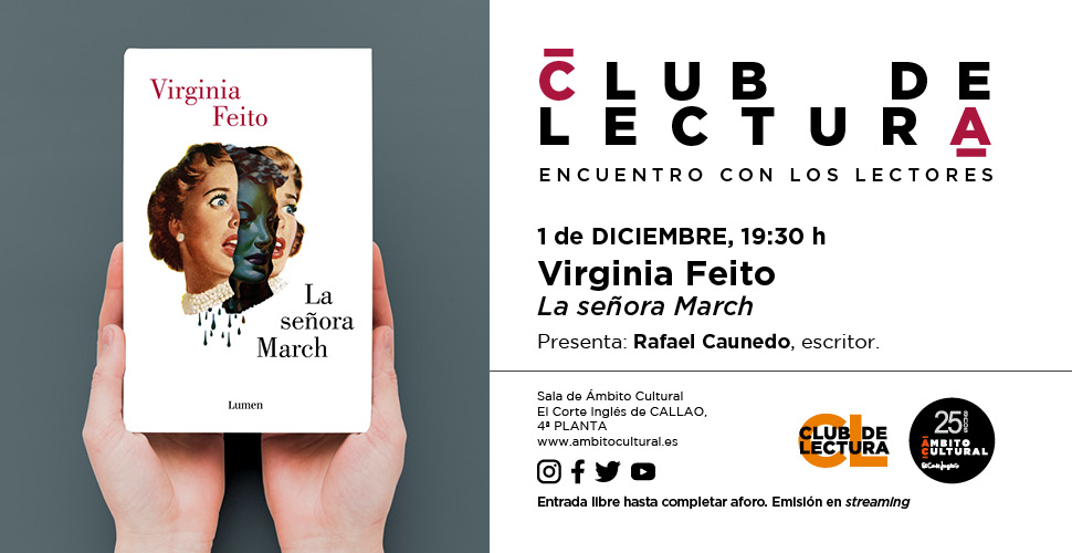 Imagen del evento Apúntate al Club de Lectura con Virginia Feito y su novela 'La señora March'